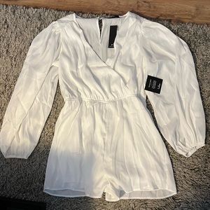 Lulus White Long Sleeve Romper